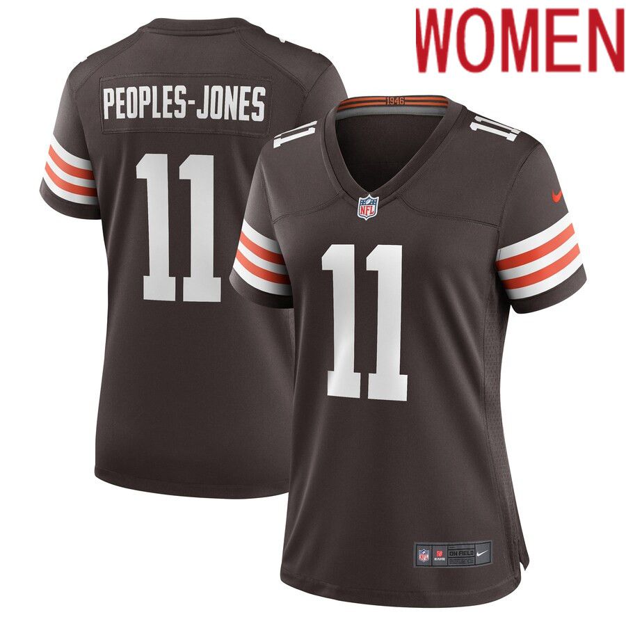 Women Cleveland Browns #11 Donovan Peoples-Jones Nike Brown Game NFL Jersey->customized nfl jersey->Custom Jersey